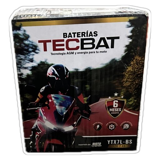 BATERÍA YTX7L-BS,12V7AH,TECBAT